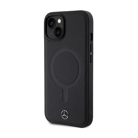 Mercedes Smooth Leather MagSafe - Etui iPhone 14 (czarny)