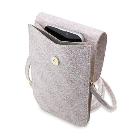 Guess 4G Stripes - Torebka crossbody na telefon (różowy)