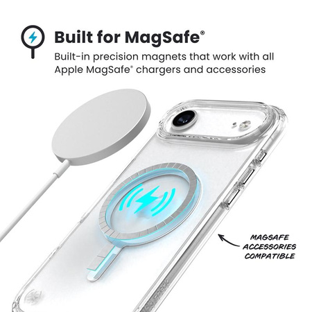 Speck Presidio Perfect Clear MagSafe - Etui iPhone Air (Clear / Silver)