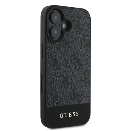 Guess 4G Bottom Stripe - Etui iPhone 16 (szary)