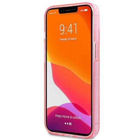 Guess Glitter 4G Big Logo - Etui iPhone 13 (różowy)