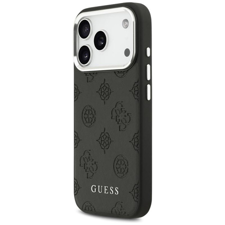Guess Peony Hot Stamp Script MagSafe - Etui iPhone 17 Pro (czarny)