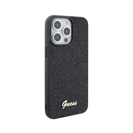 Guess Disco Metal Script - Etui iPhone 15 Pro Max (czarny)