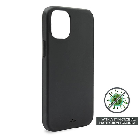 PURO ICON Cover - Etui iPhone 12 / iPhone 12 Pro z ochroną antybakteryjną (czarny)