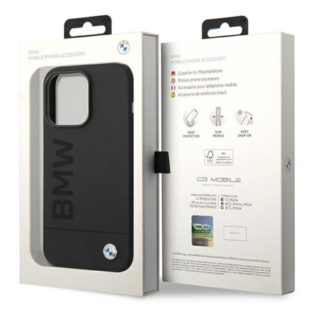 BMW Silicone Signature Logo Magsafe - Etui iPhone 14 Pro (czarny)