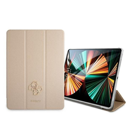 Guess Saffiano 4G Big Metal Logo - Etui iPad Pro 11" 2021 (złoty)