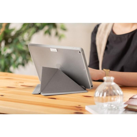 Moshi VersaCover - Etui origami iPad 10.2" (2021 / 2020 / 2019) (Stone Gray)