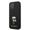 Karl Lagerfeld Saffiano with Pin Ikonik - Etui iPhone 12 / iPhone 12 Pro (czarny)