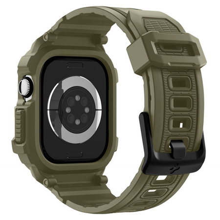 Spigen Rugged Armor Pro V2 – Pasek z obudową do Apple Watch 10 / 11 46 mm (Vintage Khaki)