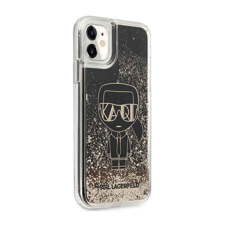 Karl Lagerfeld Liquid Glitter Gatsby - Etui iPhone 11 (czarny)