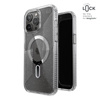 Speck Presidio Lux Grip ClickLock & Magsafe - Etui iPhone 15 Pro Max (Clear / Chrome Finish / Serene Silver)