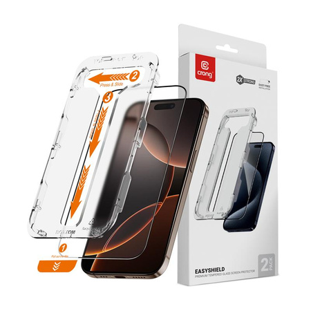 Crong EasyShield 2-Pack - Szkło hartowane iPhone 16 Pro Max (2 sztuki)