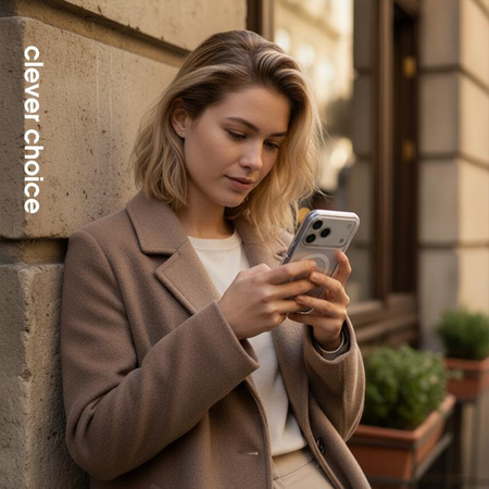 Crong Clear MAG Cover - Etui MagSafe iPhone 17 Pro (przezroczysty)