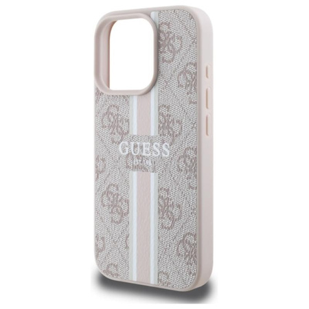 Guess 4G Printed Stripes MagSafe - Etui iPhone 16 Pro Max (różowy)