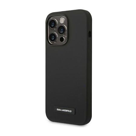 Karl Lagerfeld Silicone Plaque Magsafe - Etui iPhone 14 Pro Max (czarny)