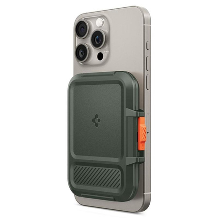 Spigen Lock Fit MagSafe - Portfel magnetyczny (Military Green)