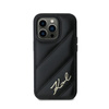 Karl Lagerfeld Diagonal Quilted Script - Etui iPhone 13 Pro (czarny)