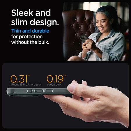 Spigen Optik Armor Mag MagSafe - Etui do iPhone 15 Pro Max (Abyss Green)