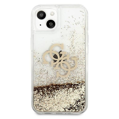 Guess Liquid Glitter 4G Big Logo - Etui iPhone 13 (złoty)