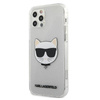 Karl Lagerfeld Choupette Head Glitter - Etui iPhone 12 / iPhone 12 Pro (srebrny)