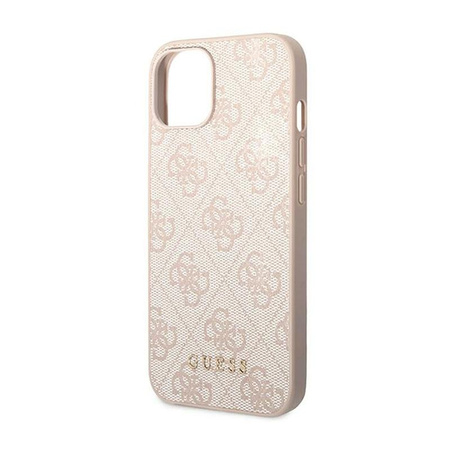 Guess 4G Metal Gold Logo – Etui iPhone 14 Plus (różowy)