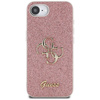Guess Fixed Glitter Big 4G - Etui do iPhone 16e (różowy)