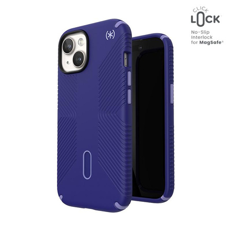Speck Presidio2 Grip ClickLock & MagSafe - Etui iPhone 15 / iPhone 14 / iPhone 13 (Future Blue/Purple Ink)