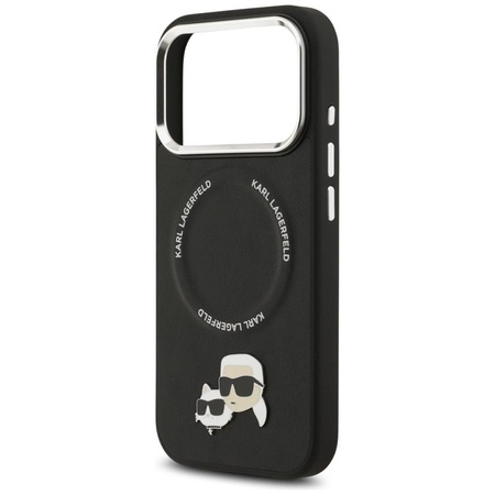 Karl Lagerfeld Karl & Choupette Pins MagSafe - Etui iPhone 17 Pro Max (czarny)