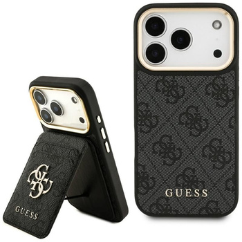 Guess Bundle Pack MagSafe 4G - Zestaw etui + portfel MagSafe do iPhone 17 Pro (czarny)