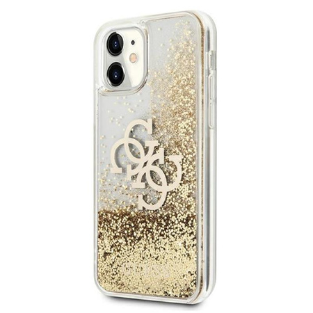 Guess Liquid Glitter 4G Big Logo - Etui iPhone 11 (złoty)