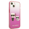 Karl Lagerfeld Gradient Ikonik Karl & Choupette - Etui iPhone 13 (różowy)