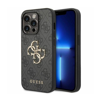 Guess 4G Big Metal Logo - Etui iPhone 15 Pro (szary)