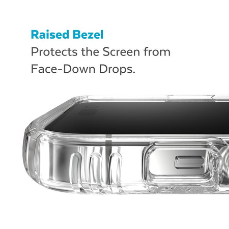 Speck Presidio Perfect-Clear with Grips + MagSafe - Etui iPhone 14 Pro Max z powłoką MICROBAN (Clear)
