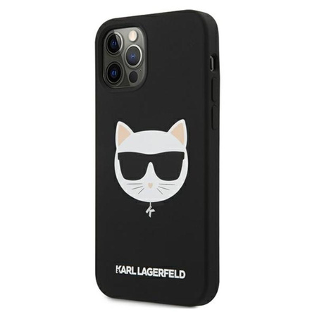 Karl Lagerfeld Choupette Head Silicone - Etui iPhone 12 / iPhone 12 Pro (czarny)