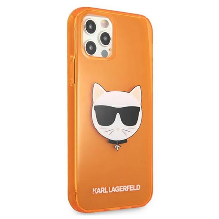 Karl Lagerfeld Choupette Head - Etui iPhone 12 Pro Max (fluo pomarańczowy)