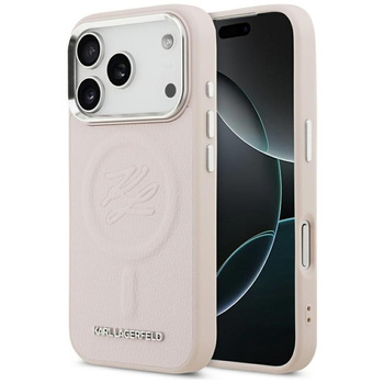 Karl Lagerfeld Initial & Metal Logo MagSafe - Etui iPhone 17 Pro Max (różowy)