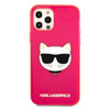 Karl Lagerfeld Choupette Head - Etui iPhone 12 / iPhone 12 Pro (fluo różowy)