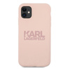 Karl Lagerfeld Silicone Stack Logo - Etui iPhone 11 (różowy)