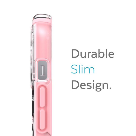 Speck Presidio Perfect-Clear with Impact Geometry + MagSafe - Etui iPhone 13 Pro Max z powłoką MICROBAN (Clear/Rosy Pink)