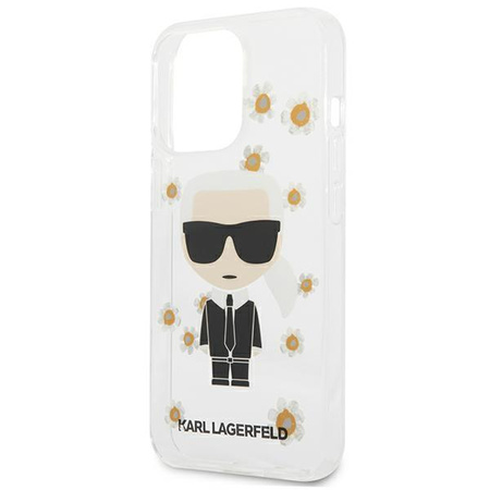 Karl Lagerfeld Iconic Karl Flower - Etui iPhone 13 Pro Max (przezroczysty)