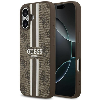 Guess 4G Printed Stripes MagSafe - Etui iPhone 17 (brązowy)