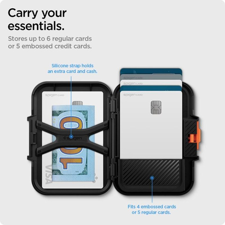 Spigen Lock Fit MagSafe - Portfel magnetyczny (Black)