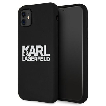 Karl Lagerfeld Silicone Stack Logo - Etui iPhone 11 (czarny)