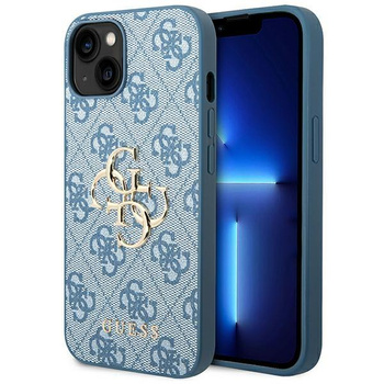 Guess 4G Big Metal Logo - Etui iPhone 14 (niebieski)