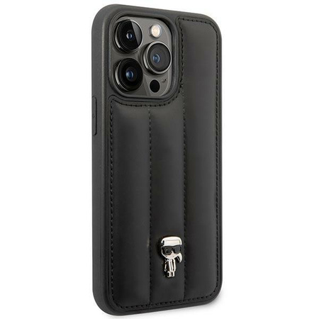 Karl Lagerfeld Quilted Puffy Ikonik Pin – Etui do iPhone 14 Pro (Czarny)