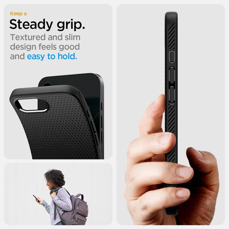 Spigen Liquid Air - Etui do iPhone 16e (Matte Black)