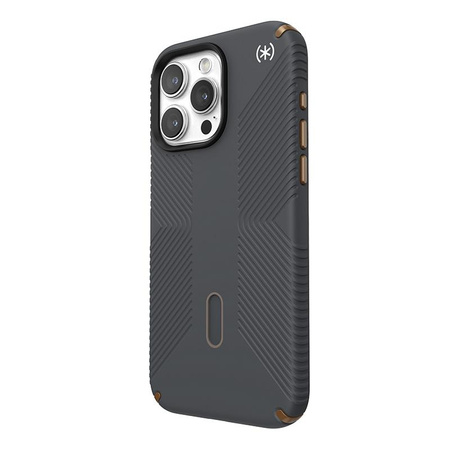 Speck Presidio2 Grip ClickLock & MagSafe - Etui iPhone 15 Pro Max (Charcoal Grey/Cool Bronze)