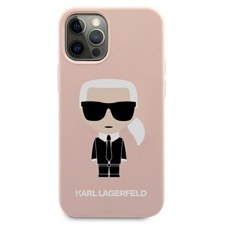 Karl Lagerfeld Fullbody Silicone Iconic - Etui iPhone 12 / 12 Pro (Light Pink)