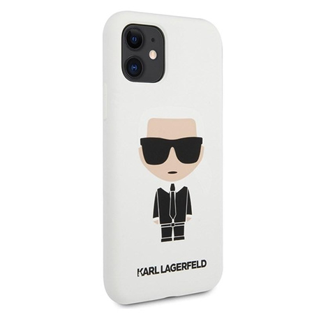 Karl Lagerfeld Fullbody Silicone Iconic - Etui iPhone 11 (White)