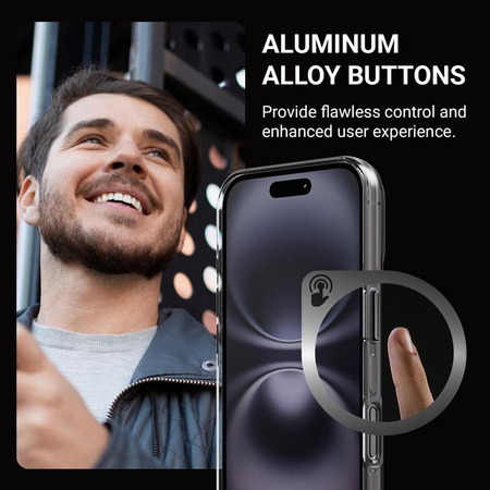 Crong Clear MAG Pro - Etui iPhone 16 MagSafe (czarny)